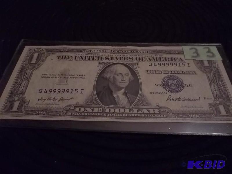One Dollar Silver Certificate 1935F&nbspXF...