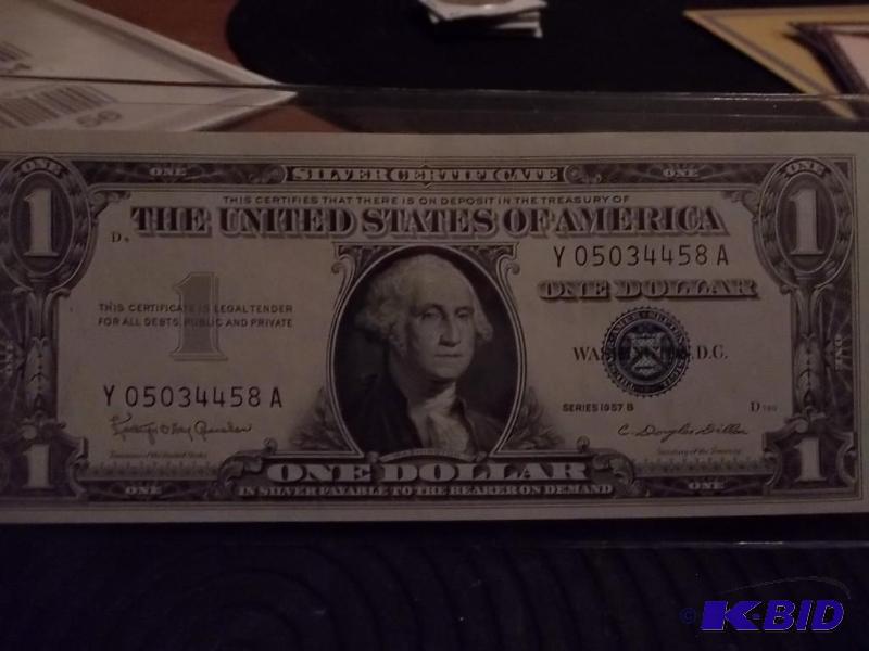 One Dollar Silver Certificate 1957B&nbspUNC...