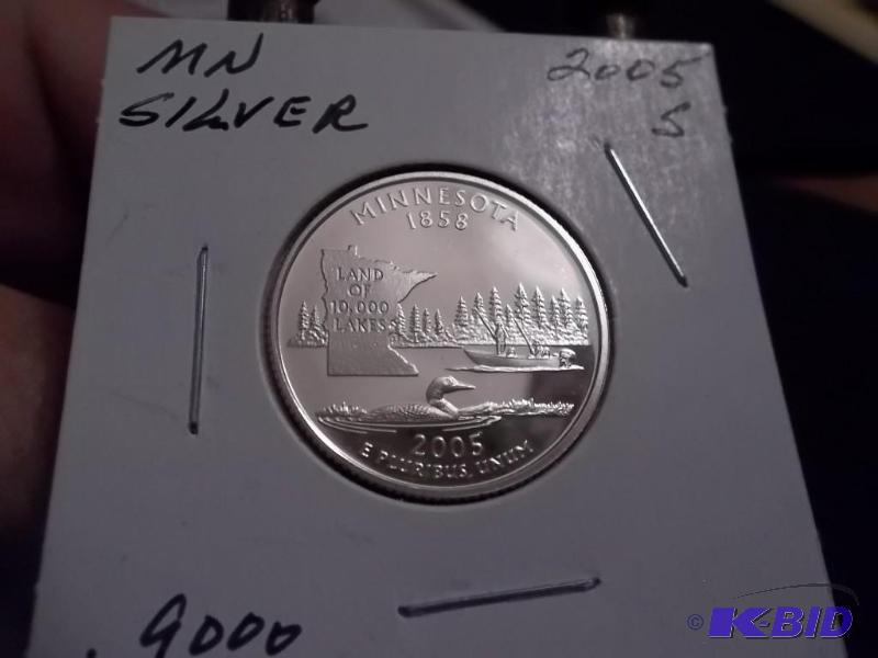 2005 S Mn State Quarter Proof 90% Silver...