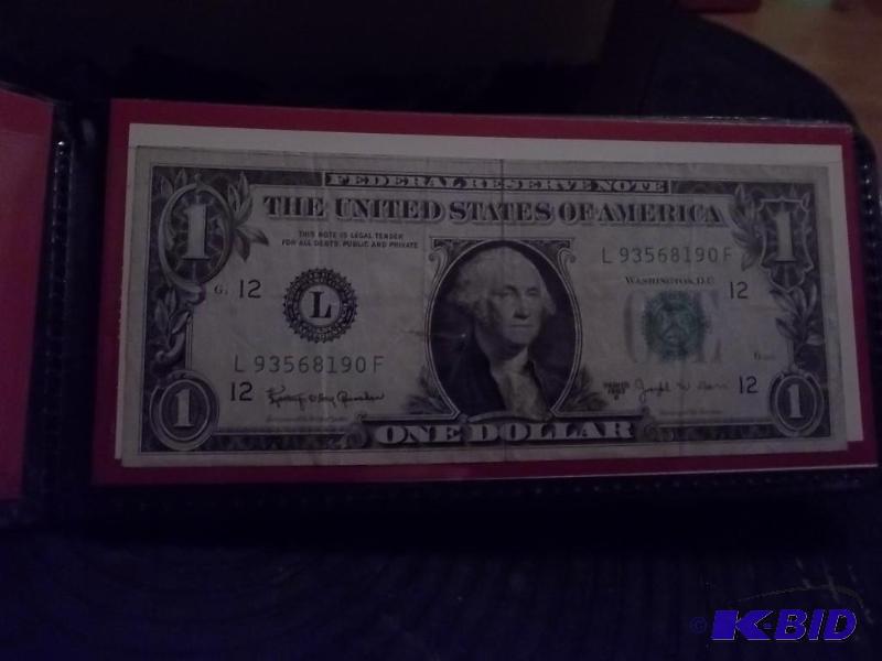 1963 Joseph Barr Note In In Fancy Display Cas...