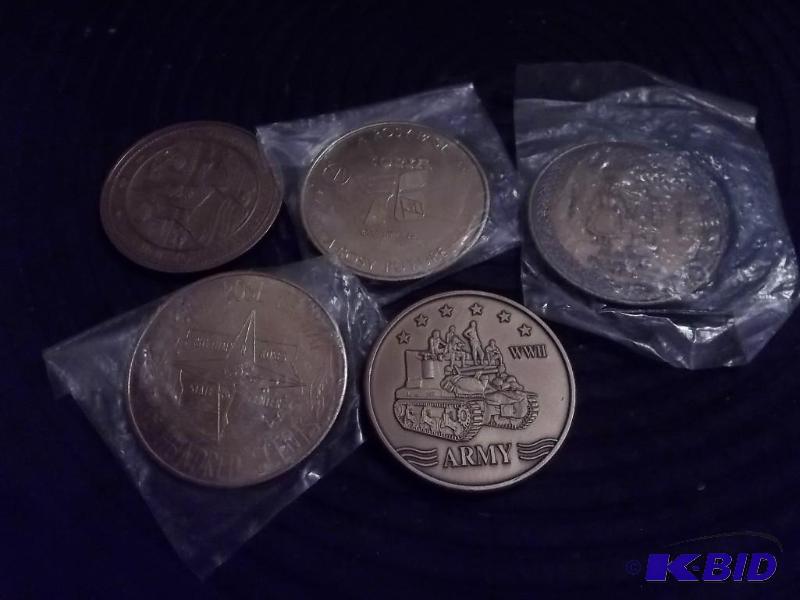 5-BronzeBrass Tokens...