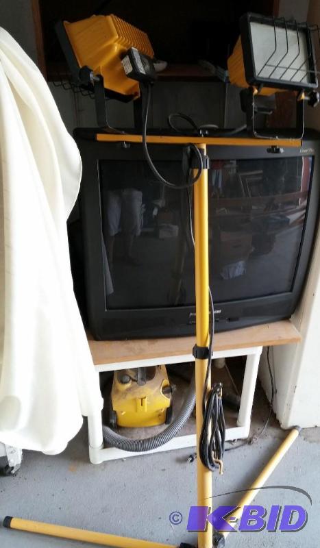 lot 14 image: Standing light for shopTwo lamps...
