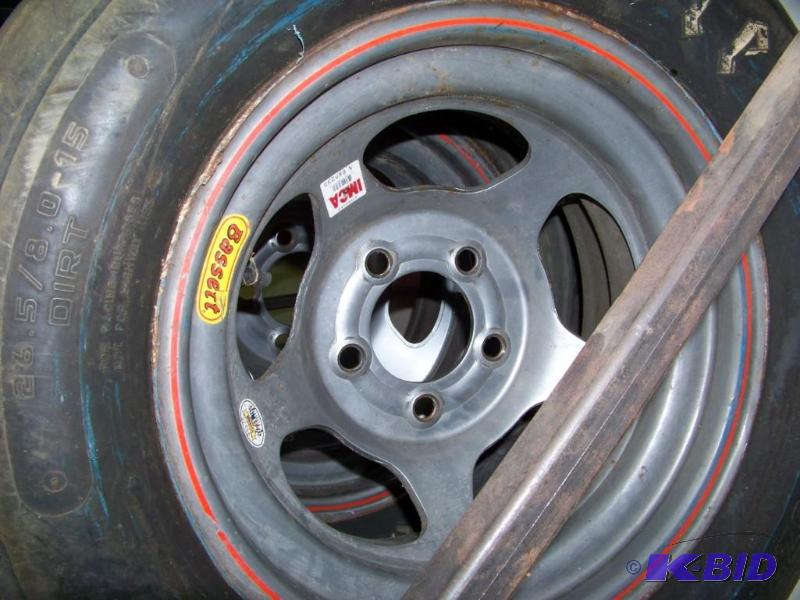 2 Hoosier A-40 Dirt Bozz with wheels