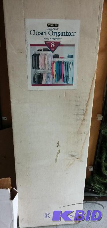 lot 27 image: NEW 8" Stanley Closet Organizer...
