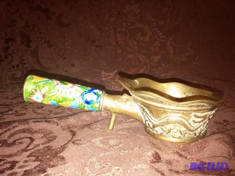 lot 45 image: Vintage Japan Tea Bag holder--BRASS...