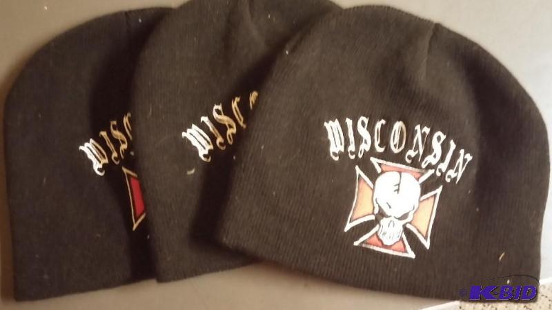 lot 49 image: Lot of 3 Wisconsin Beanies...