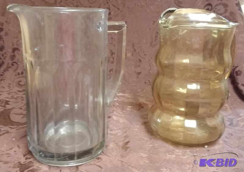 lot 58 image: 2 Vintage Pitchers--HEAVY...