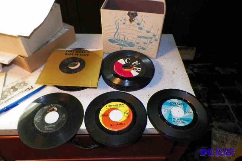 45s including Elvis, Beatles, and Rolling Stones