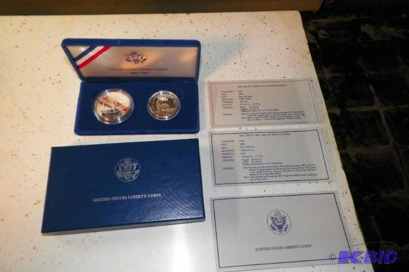 1986 Silver Dollar and Half Dollar Proof Set