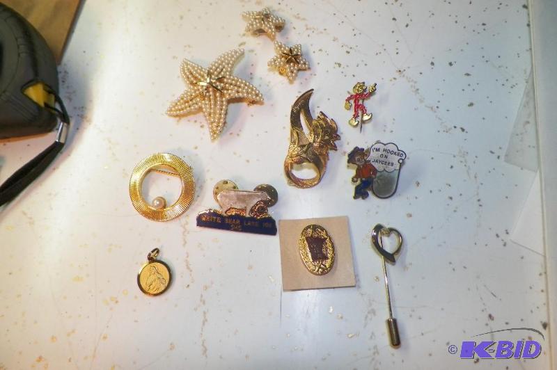 Vintage Pins and Earrings