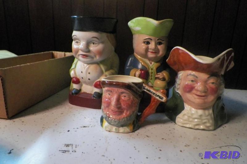 4 Toby Mugs,