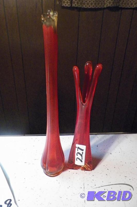 Two Art Glass Vases