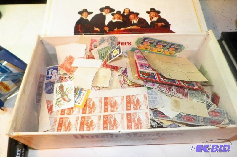 Cigar Box Full of Old Stamps