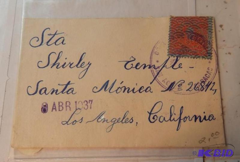Envelope Addressed to Shirley Temple 1937