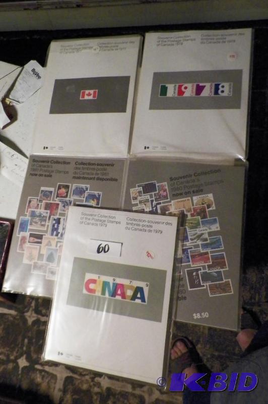 5 Canadian Year Sets Stamp Folders