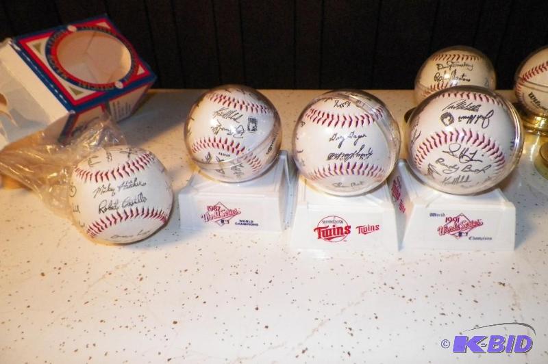 4 Twins Printed Baseballs