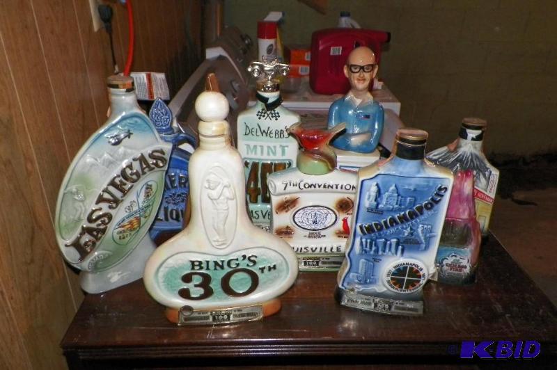 10 Empty Jim Beam Whiskey Bottles