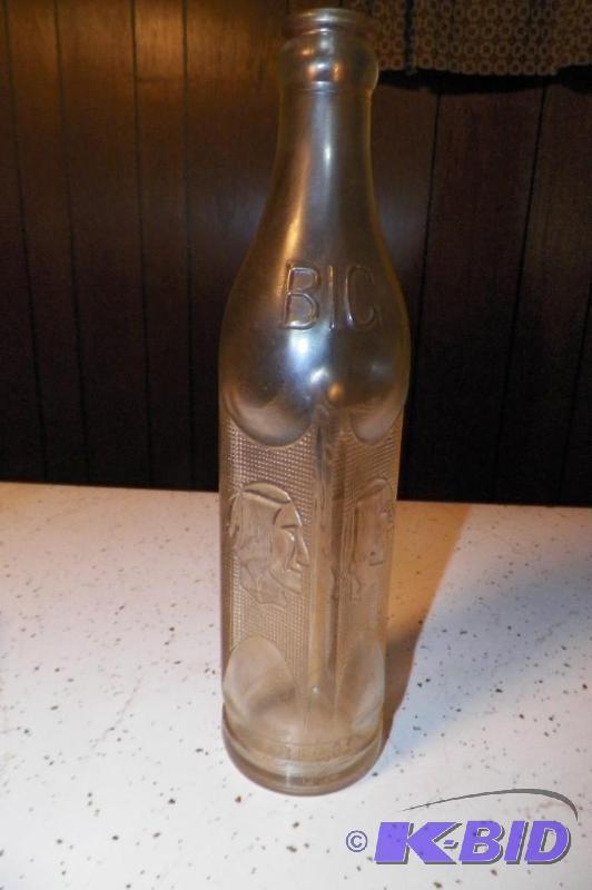 Big Chief Coca Cola 1920s Clear Soda Bottle