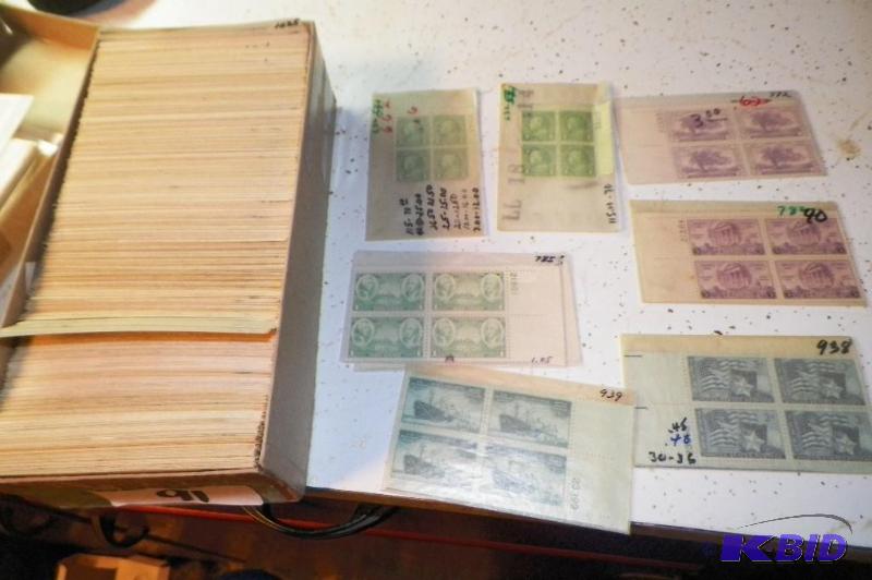 Box of Unused Stamps in Envelopes