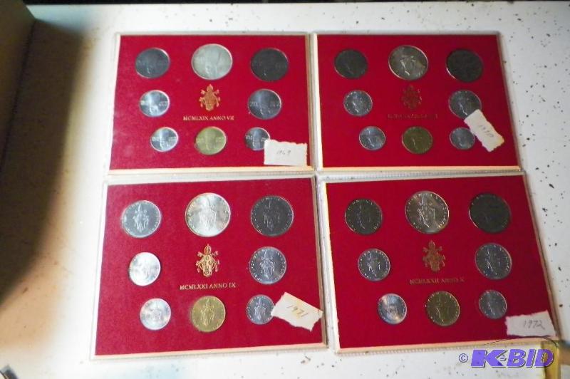 4 Vatican Coin Sets