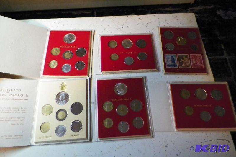 6 Vatican Coin Sets
