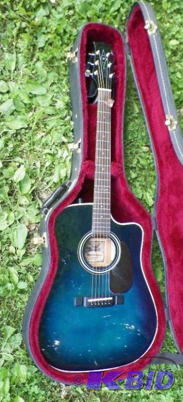 lot 10 image: Alverez Blue Guitar