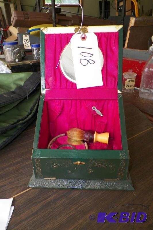 lot 108 image: Antique Cosmetics Box