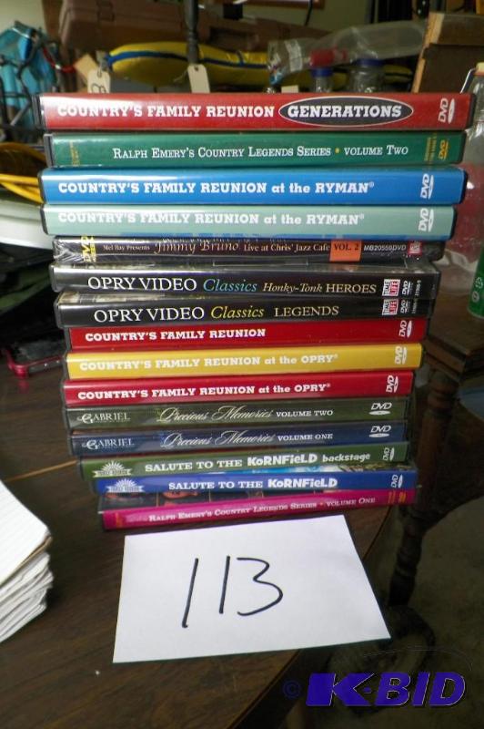 lot 113 image: 15 Country DVDs