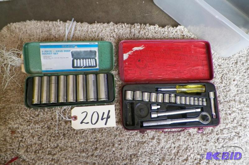 lot 204 image: Socket Set and Deep Socket Set