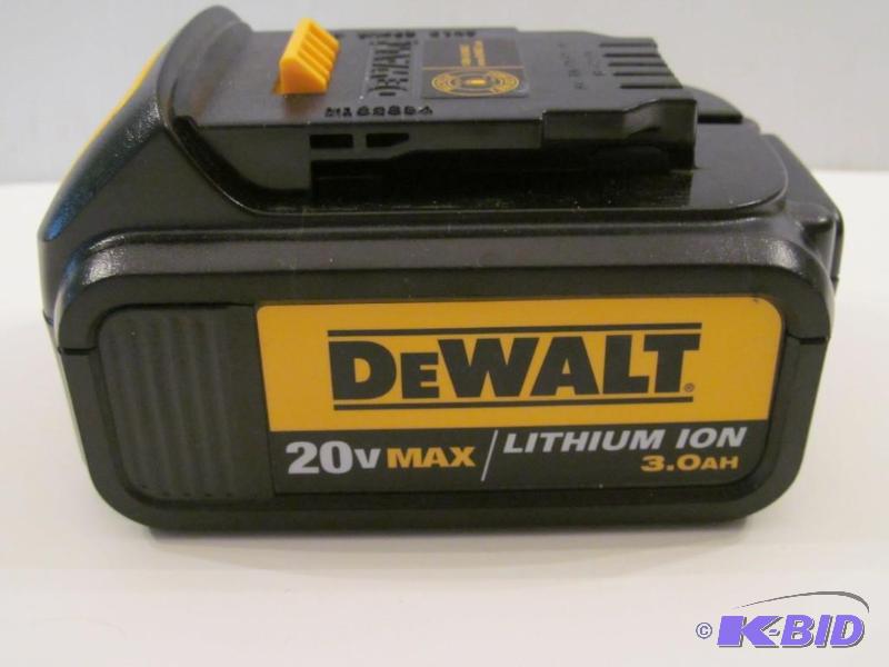 lot 16 image: DeWALT 20 vmax  Lithium Ion Battery