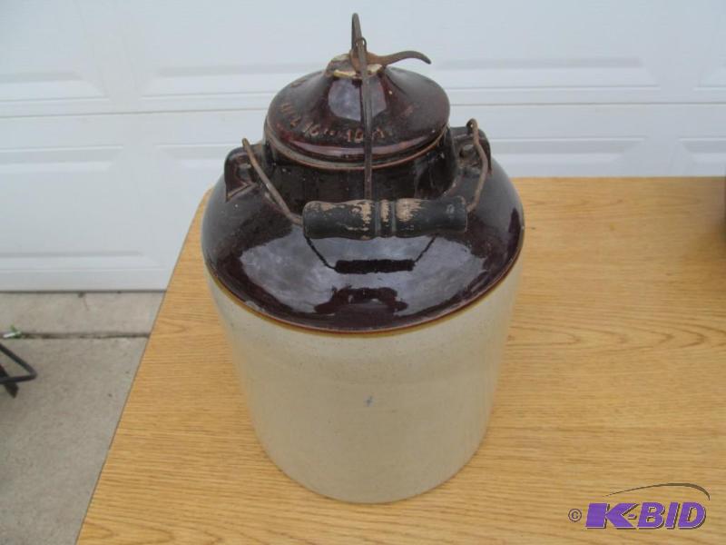 lot 49 image: Antique Crock Jug