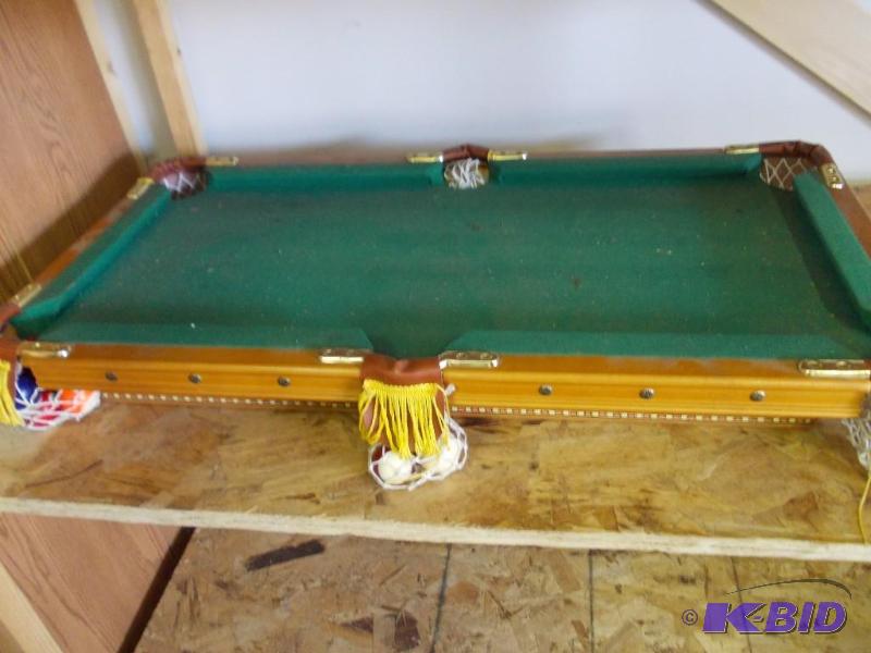 Table Top Pool Table with Balls...