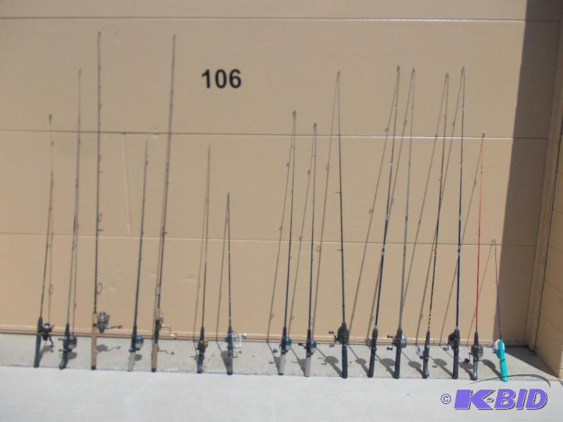 Lot Of 16 Fishing RodsReels- Mostly Zebco, 1...