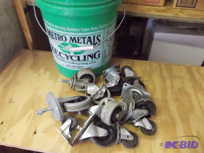 Bucket Of Assorted Casters (Approx&nbsp13)...