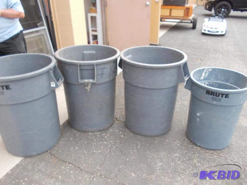 4-Trash Containers (1-Dolly)...
