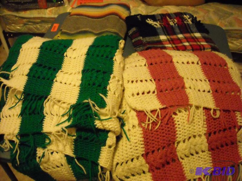 lot 132 image: 2 afghan blankets