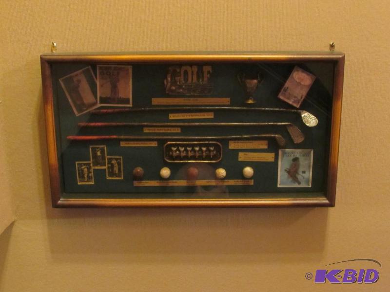 lot 153 image: golf sports shadow box