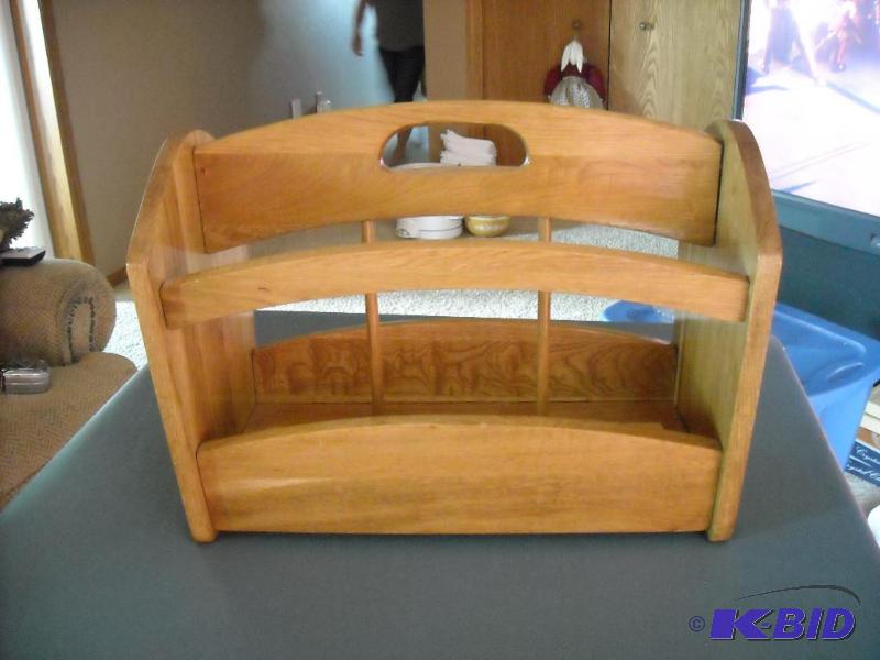 lot 219 image: oak magazine rack
