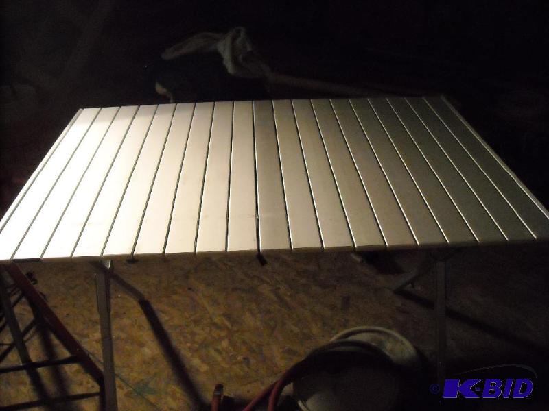 lot 293 image: aluminum collapsible table with bag, 2.5 wide X45 long