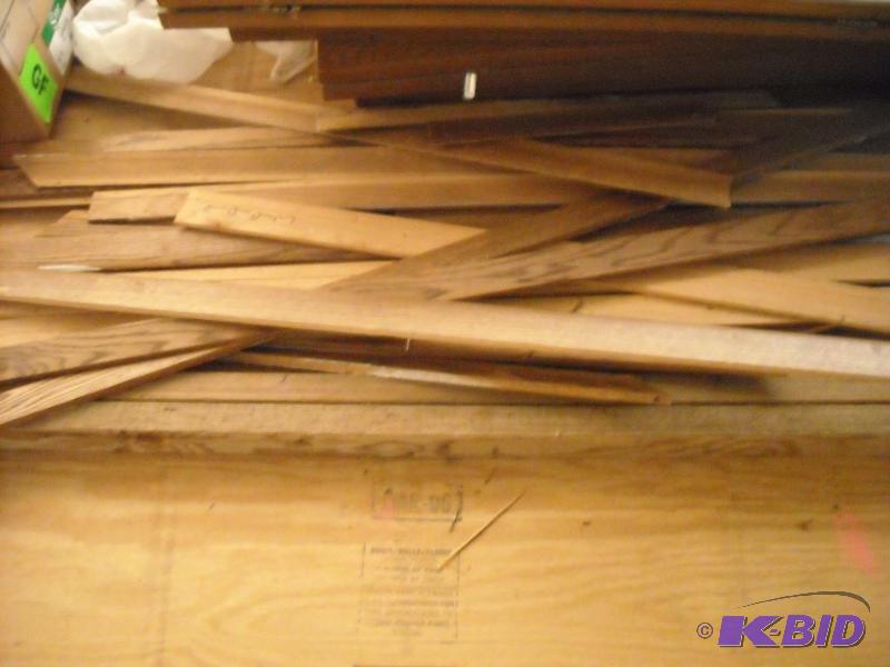 lot 328 image: misc stained oak baseboard and door trim
