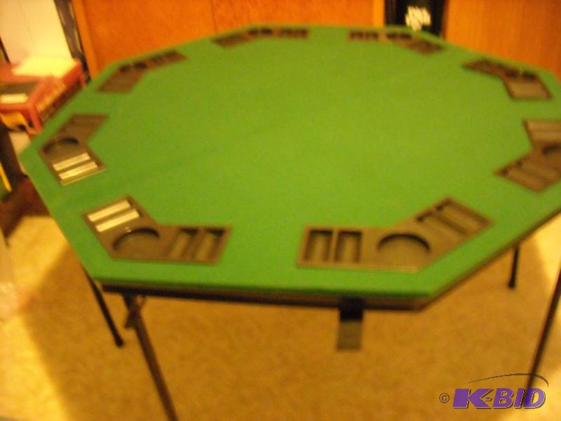 lot 62 image: 8 player collapsible poker table...