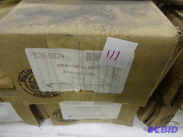 S26-0024 drawer slides. Stainless steel. 20 p...