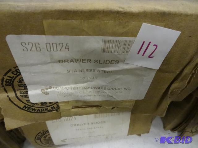 S26-0024 drawer slides. Stainless steel. 20 p...