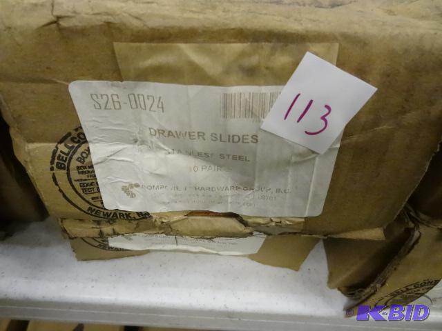 S26-0024 drawer slides. Stainless steel. 20 p...