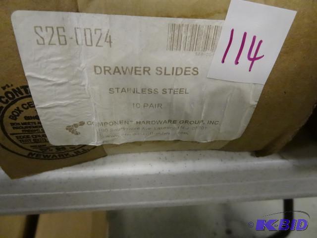 S26-0024 drawer slides. Stainless steel. 20 p...