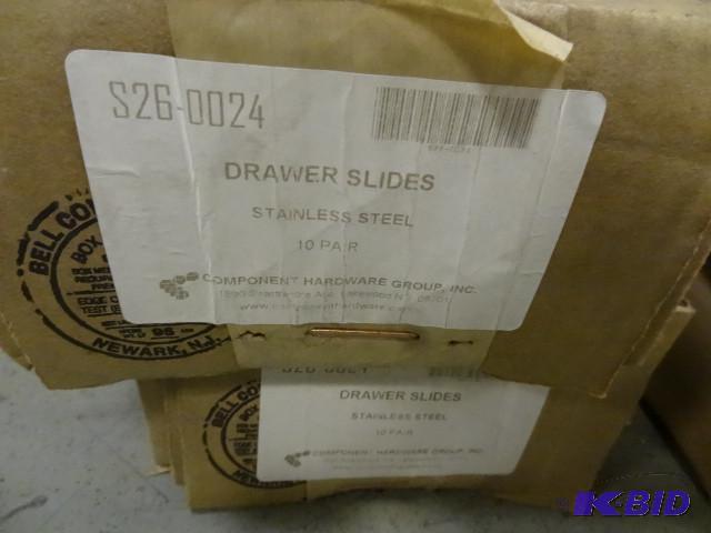 S26-0024 drawer slides. Stainless steel. 20 p...