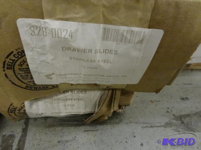 S26-0024 drawer slides. Stainless steel. 20 p...