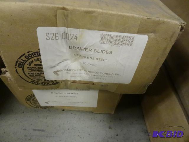 S26-0024 drawer slides. Stainless steel. 20 p...