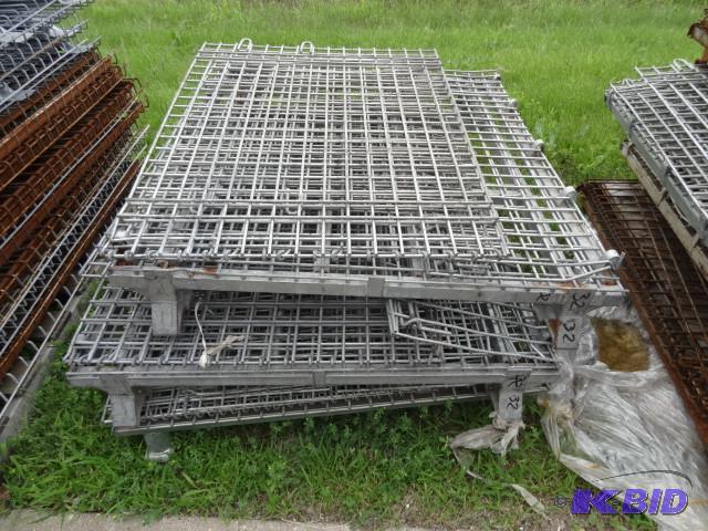 3 metal fold up crates. 40 x 48 x 36...