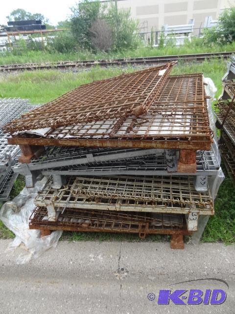 5 metal fold up crates. Various sizes...